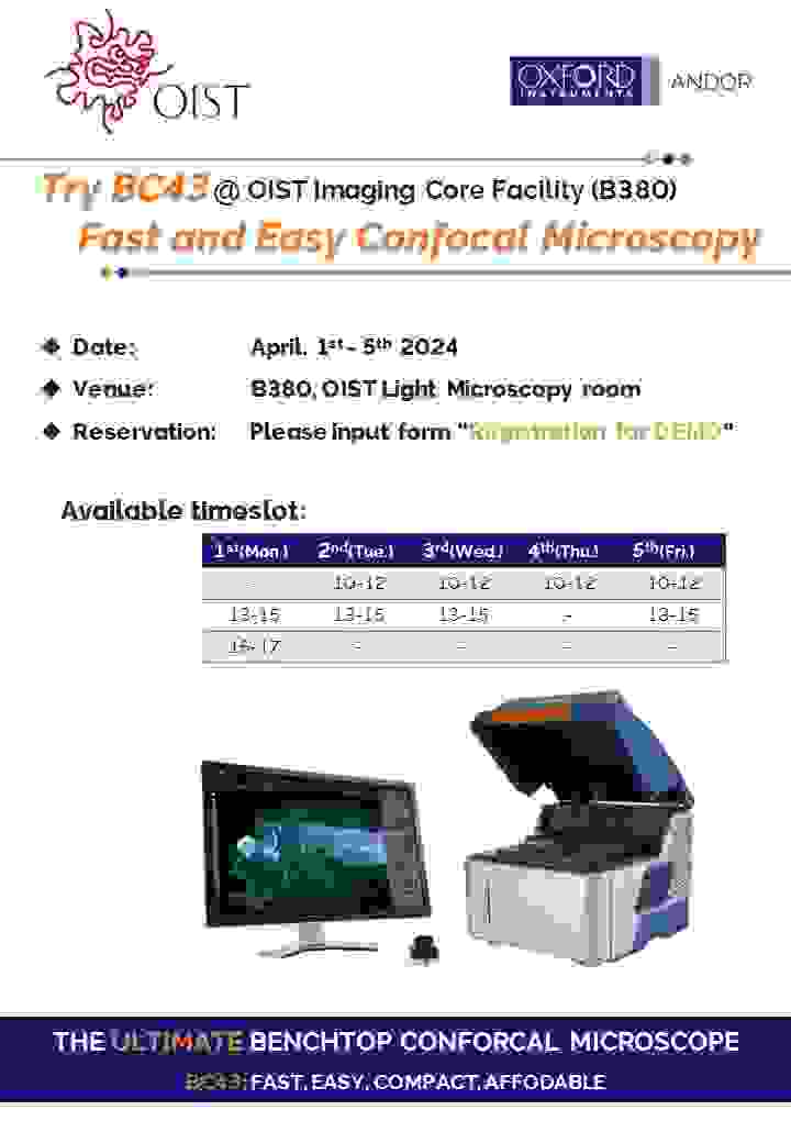 Try BC43 at OIST Imaging Core Facility